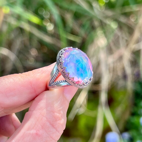Aurora opal ring deals