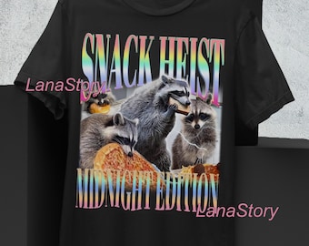 Raccoon Snack Heist T-shirt, Funny Animal Meme Tee