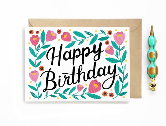 Joyeux Anniversaire Carte Pastel Etsy Joyeux Anniversaire Carte Pastel Etsy