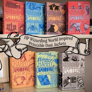 Unofficial HP UK Children&#39;s Paperback Dust Jackets – Inspired by the Wizarding World - Printable Digital Download