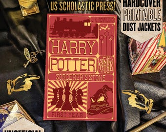 Unofficial HP USA Children's Hardcover Dust Jackets – Inspired by the Wizarding World - Printable Digital Download