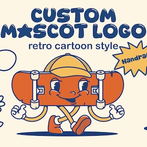 Retro Mascot Custom Order | Vintage Character Logo for Bussines, Community, Or Anything