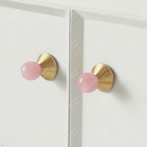 Pomello per mobile in cristallo: maniglia moderna per cassetto in ottone