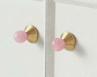Crystal Cabinet Knob: Modern Brass Drawer Pull Handle