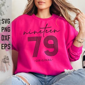 46. Geburtstag svg, Nineteen 79 svg, 1979 svg, 46 Jahre svg, 46. Geburtstag für Frauen, 46.Geburtstags-T-Shirt svg für Männer, Retro Geburtstags svg