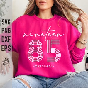 40° compleanno svg, Diciannove 85 svg, 1985 svg, 40 anni svg, 40° compleanno per le donne, 40° compleanno maglietta svg per gli uomini, Compleanno retrò svg