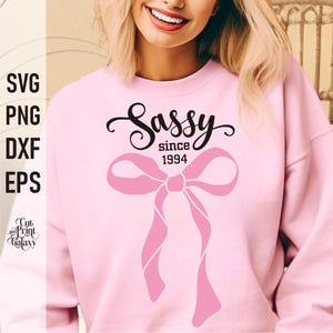 31st birthday svg, Sassy since 1994 svg, Coquette birthday svg, 31 years old, 31st birthday girls t-shirt, Retro Birthday svg, birthday bow
