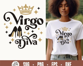 Virgo Diva Svg | Virgo Birthday svg | Virgo Zodiac Svg | Birthday Shirt Svg | Astrology svg | Horoscope Svg