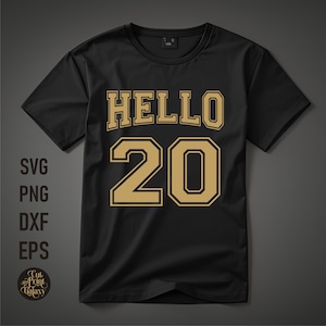 Olá 20 SVG | 20º aniversário svg | Aniversário de 20 anos png | Sublimação de 20 anos | SVG de aniversário de 20 anos para homens