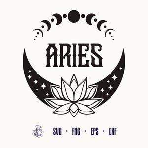 Aries geschnitten Datei | Widder Png | Mond svg | Himmlische Datei | Mystische geschnitten Datei | Sternzeichen | Geburtstag Shirt | Astrologie svg | Horoskop svg