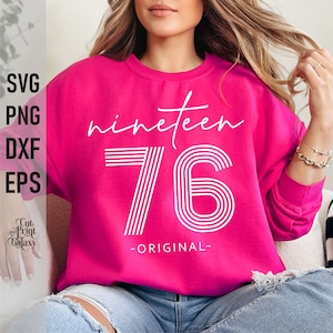 Nineteen 76 svg, 49 Geburtstags svg, 1976 svg, 49 Jahre svg, Originalteile svg, 49. Geburtstag für Frauen, 49. Geburtstags-T-Shirt svg für Männer