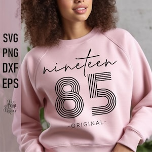 40° compleanno svg, Diciannove 85 svg, 1985 svg, 40 anni svg, 40° compleanno per le donne, 40° compleanno maglietta svg per gli uomini, Compleanno retrò svg