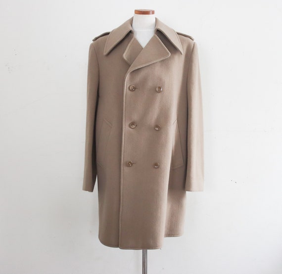 Vintage Mens Wool Overcoat 60s - image 2