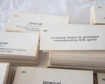 1000 Vintage Vocabulary Word Cards in Original Box Vis-Ed