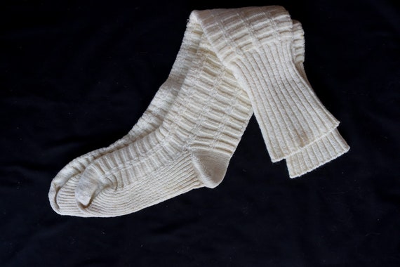 Antique 1800's Thigh-High Wool Stockings