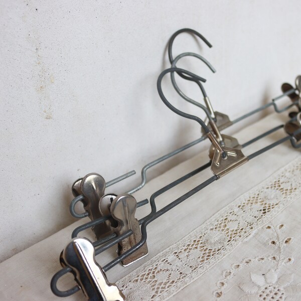 3 Vintage Metal Pants Hangers