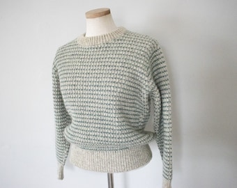 Vintage Houndstooth Rag Wool Sweater Pullover