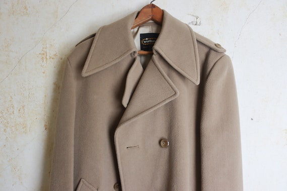 Vintage Mens Wool Overcoat 60s - image 1