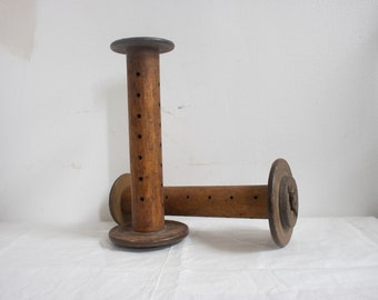 Vintage Industrial Textile Spools