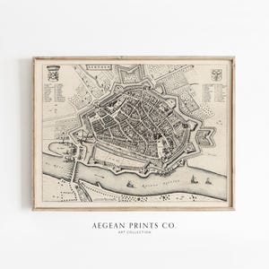 Arnheim Vintage Karte 1652 | Antike Stadt Plan | Historische Kartographie | Alte Weltkarte Kunst | Digitaler Download