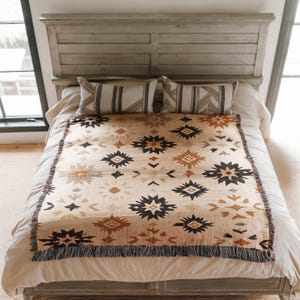 Throw Blanket Tribal Print Southwestern Geometric Pattern Cozy Warm Cotton Decorative for Home Living Room Bedroom Couch Gift Idea