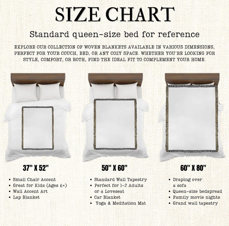 the size chart for a standard queen size bed