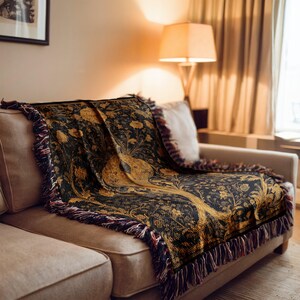 Woven Blanket Nostalgic Floral Pattern Bohemian Home Decor Cozy Throw ...