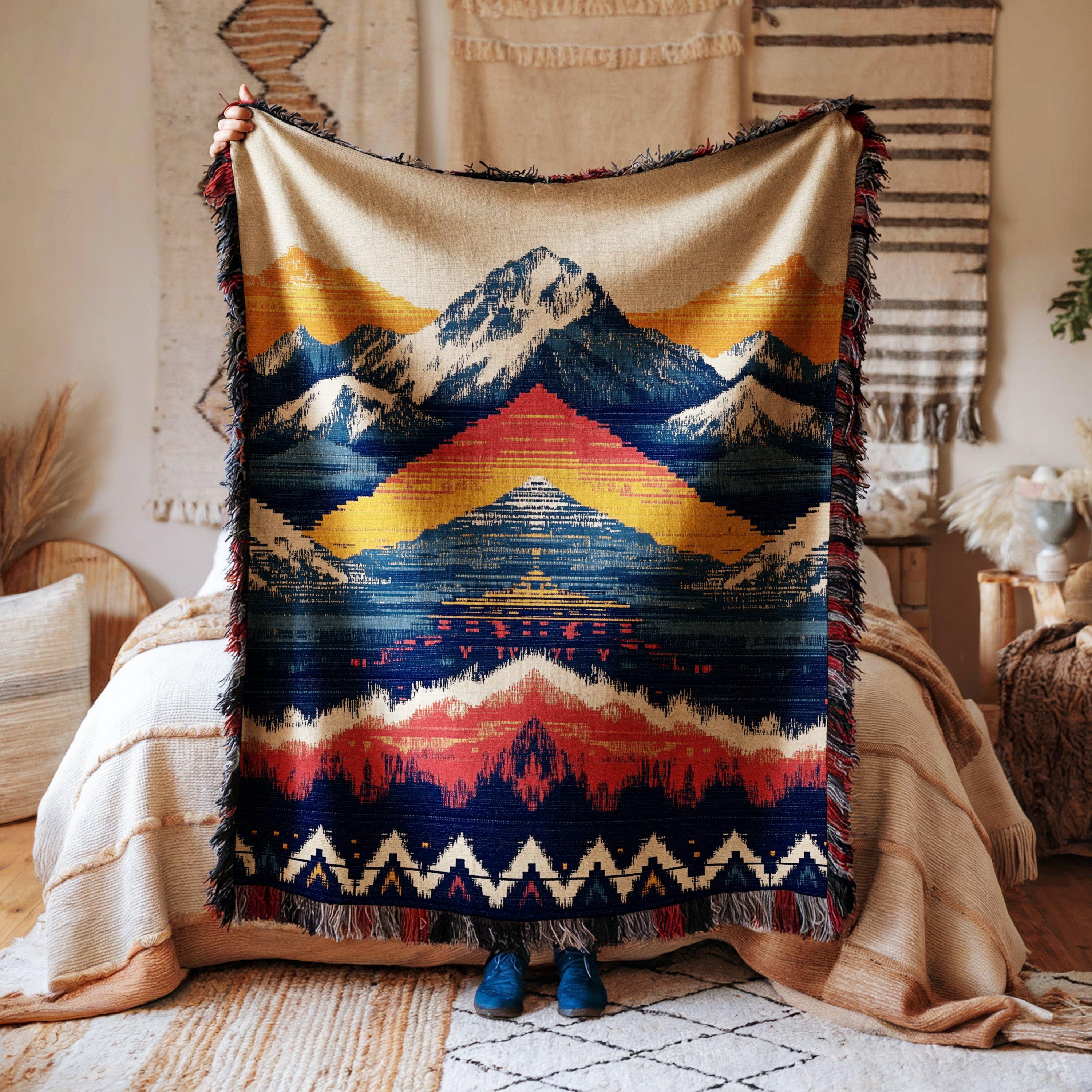 Neasow Überwurfdecke 'Berglandschaft' – Flanell-Fleece, Gemütlich, Waschbar, In Verschiedenen Größen