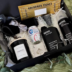 Wohlfühl Geschenkbox für Männer für jeden Anlass - Geburtstag, Vatertag, Verlobung, Jahrestag, Valentinstag, Weihnachten, Abschied, Jubiläum