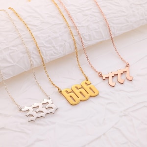 Personalized Angel Number Necklace, Lucky Number Necklace Gift, Minimalist Angel Number Charm, Gift for Her, Gift for Mom, Mother&#39;s Day Gift