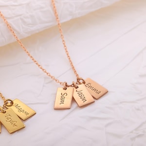 Personalisierte Bar Tag Halskette, kundenspezifische handgemachte Bar Schmuck, Mom Halskette mit Kinder Namen, Muttertagsgeschenk, Geburtstagsgeschenk für Sie