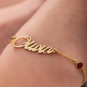 Name Birthstone Bracelet, Custom Birthstone Bracelet, Birthstone Bracelet, Personalized Name Birthstone Bracelet, Gift for Mom, Gift for Her