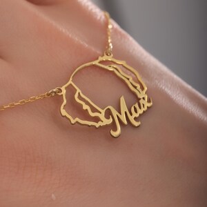 Dog Name Necklace, Personalized Dog Ears Necklace, Custom Pet Jewelry, Pet Memorial Gift, Gift for Dog Mom, Gift for Mom, Mother&#39;s Day Gift