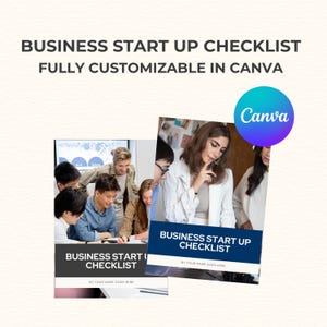 Digital business planner template available in Canva and PDF format – perfect for new business owners and online entrepreneurs.