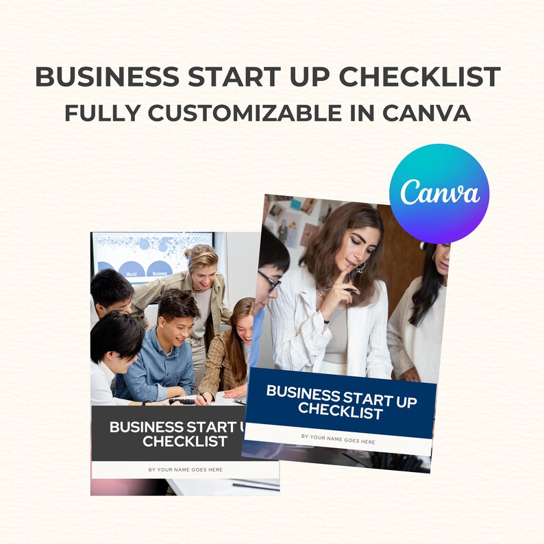 Digital business planner template available in Canva and PDF format – perfect for new business owners and online entrepreneurs.