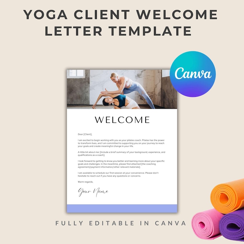 Weight Program Welcome Message Example Fitness Client Welcome Letter Template: Editable Onboarding Email - Etsy