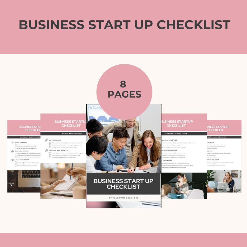 Digital business planner template available in Canva and PDF format – perfect for new business owners and online entrepreneurs.