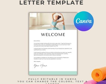 Yoga Client Welcome Letter Template: Editable Onboarding Email (PDF)