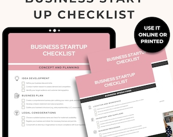 Lista de verificación para la creación de empresas: Planificador para nuevos emprendedores (PDF imprimible)