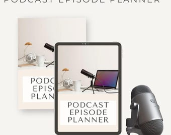 Podcast Episode Planner Template: Editable Canva Content & Marketing (Digital Download)