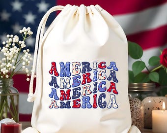 America Favor Bag - USA Independence Day Bag - 4th of July Freedom Bag - Patriotic Bag - Memorial Day Favor - Veterans Day Ceremonies Bag