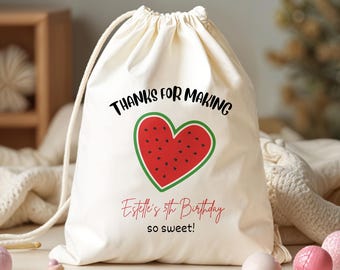 Slice Of Watermelon Favor Bag - 1st Birthday Party Bag - Birthday Party Favor - Watermelon Theme Party Favor Bag
