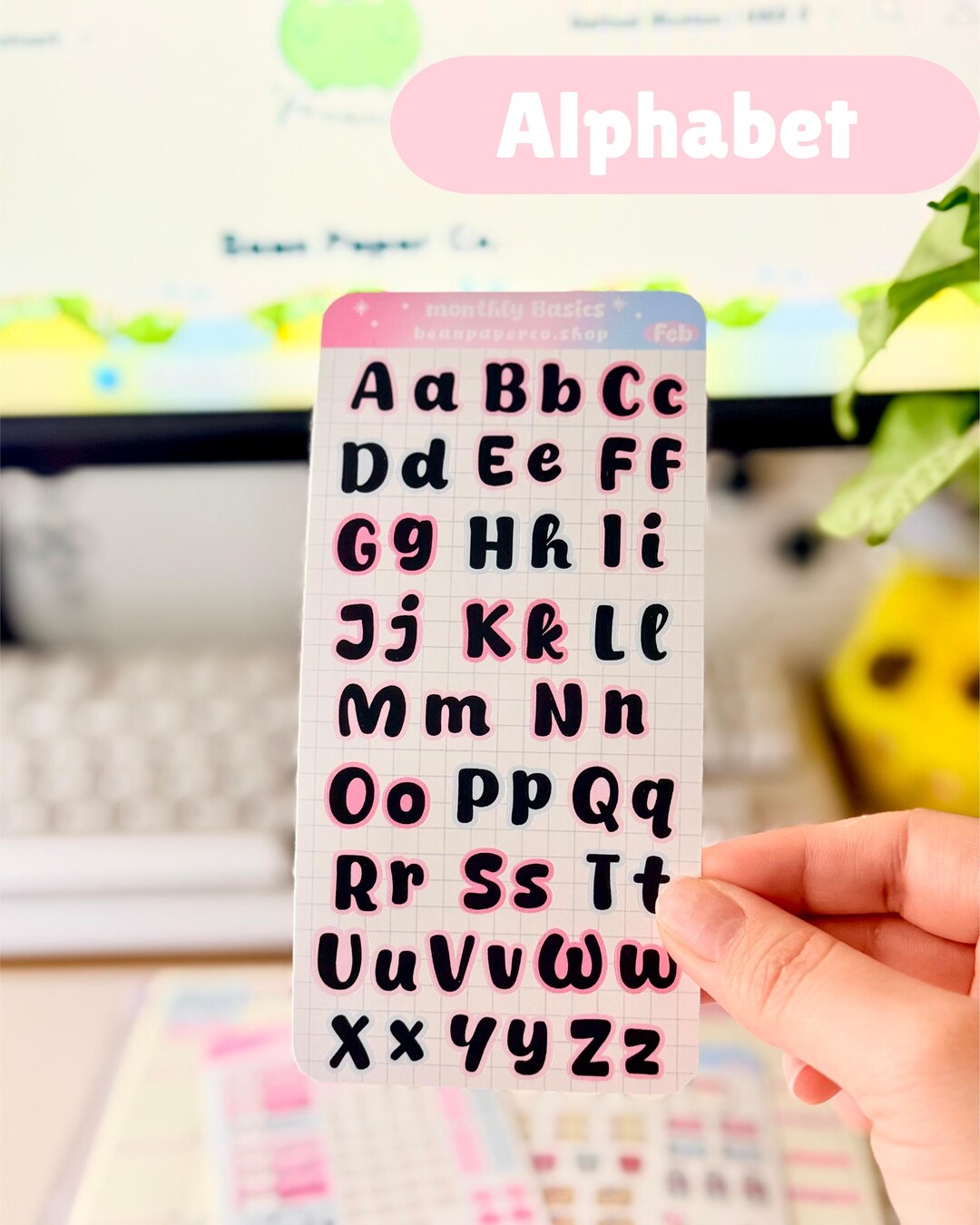 Alphabet Planner Sticker Sheet | Uppercase & Lowercase Letters - Etsy