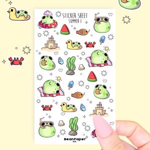 Pegatinas Kawaii de Verano / Lindas Pegatinas para Planificador Inspiradas en el Verano