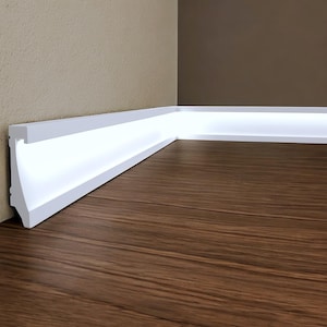 Modern LED Polymer Board for Stylish Accent Illuminate Your Space  Contemporary Baseboard Decor Sleek Floor Moulding with Versatile Design