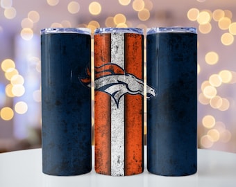 Football team 20 oz stainless steel insulated tumbler Denver Broncos image