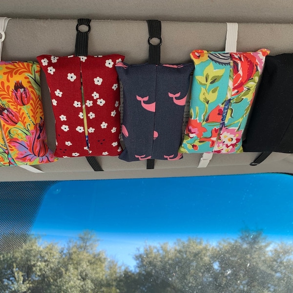 Estuche de pañuelos de viaje para visera de coche
