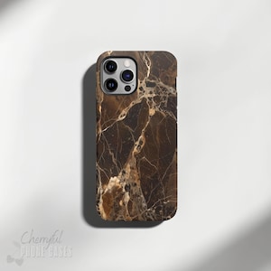 Truffle Stone - Phone Case from Marble Stone Collection - Tough Glossy or Matte Protective cover for iPhone / Samsung Galaxy models