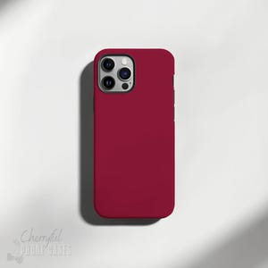 Burgundy Red - Phone Case from Solid Minimalist Collection - Tough Glossy or Matte Protective cover for iPhone / Samsung Galaxy models