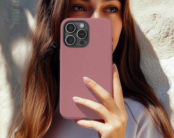 Dusty Rose - Phone Case from Solid Minimalist Collection - Tough Glossy or Matte Protective cover for iPhone / Samsung Galaxy models